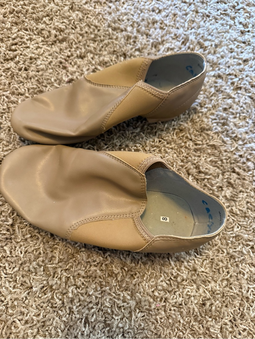Neutral Tan Women's Slip-On Dance Loafers